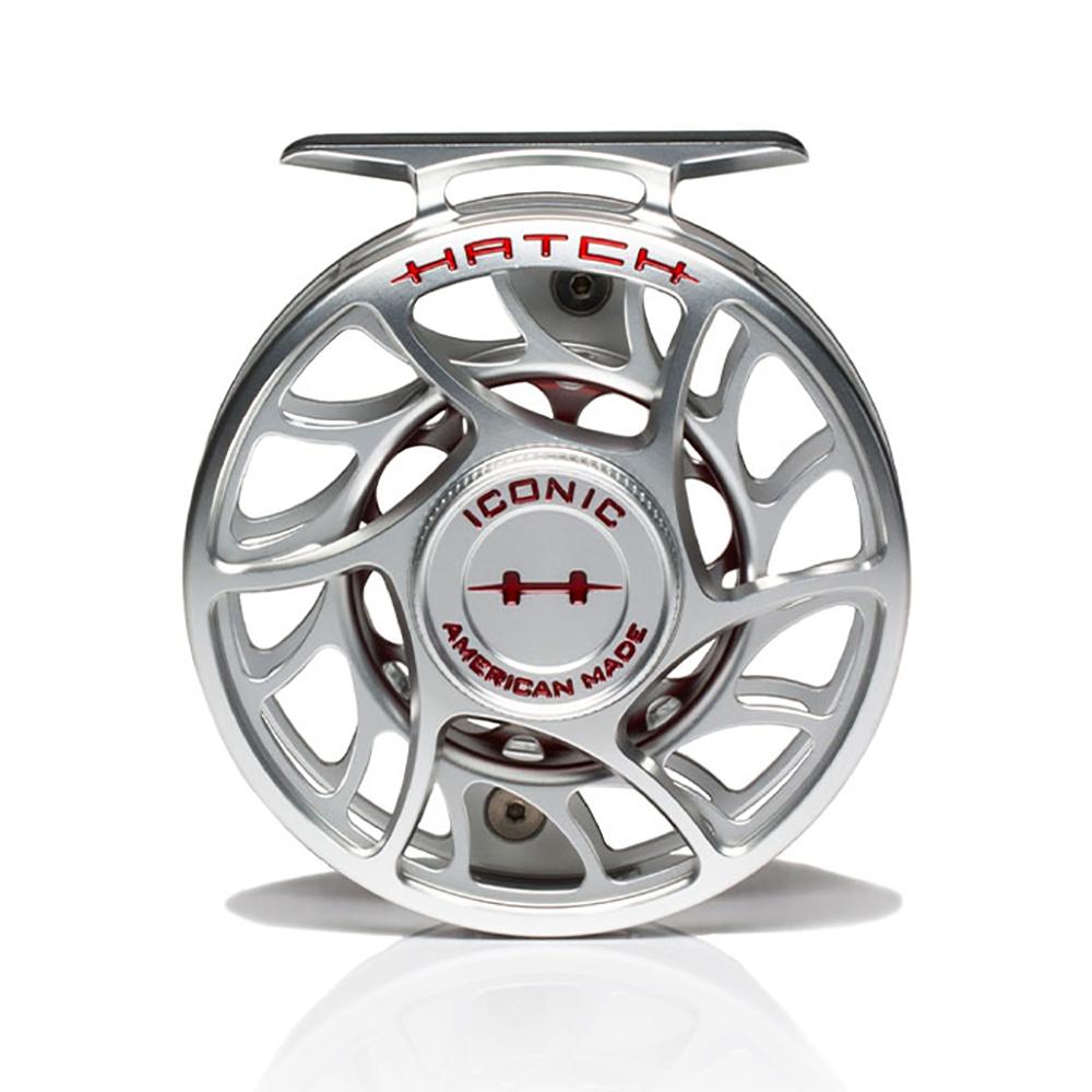 Hatch Iconic Fly Reel 4 Plus in Clear Red